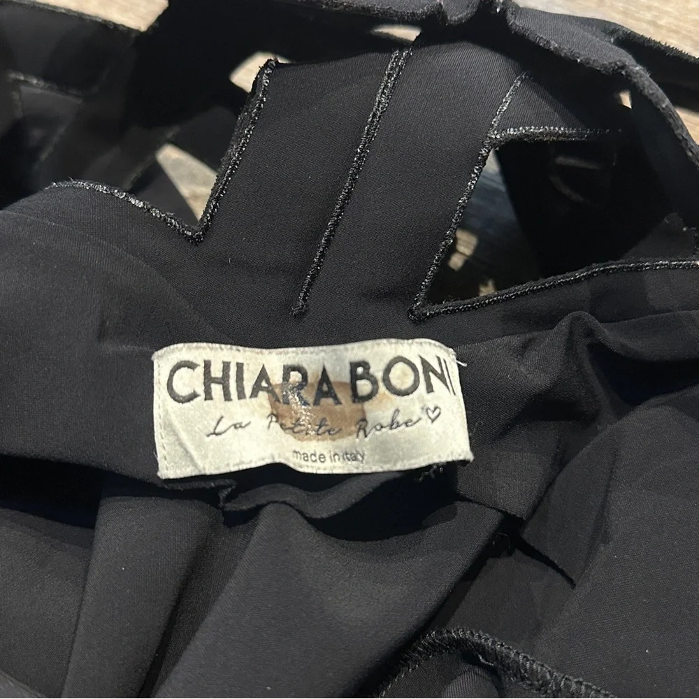 Chiara Boni La Petite Robe Tegan Black Backless Gown XS FLAWED